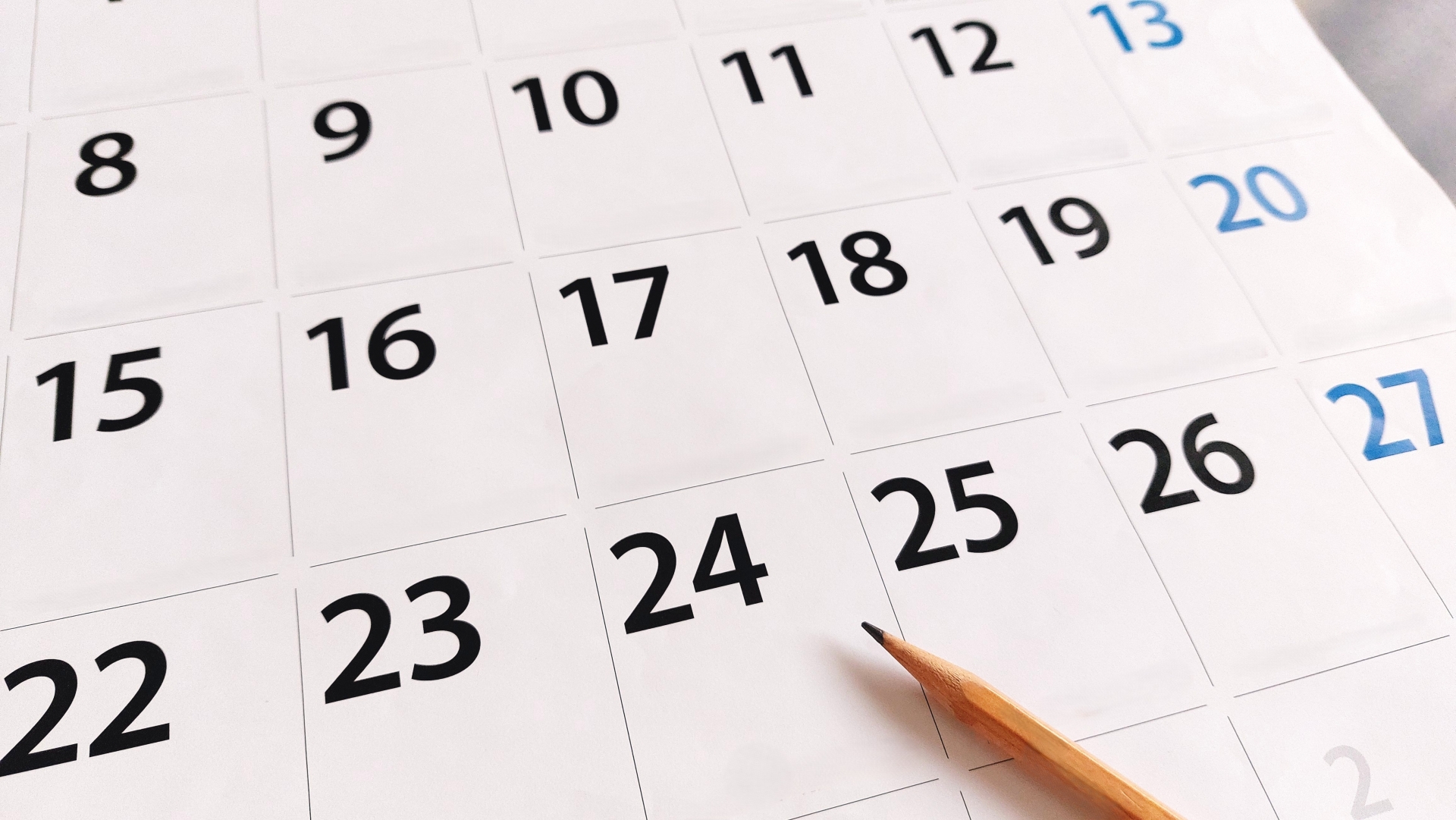 決算期カレンダー